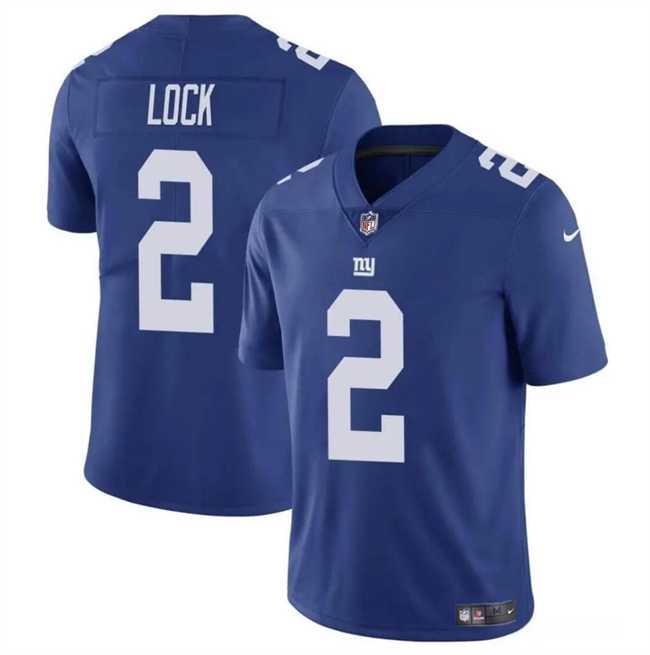 Men & Women & Youth New York Giants #2 Drew Lock Blue Vapor Untouchable Limited Football Stitched Jersey->->NFL Jersey
